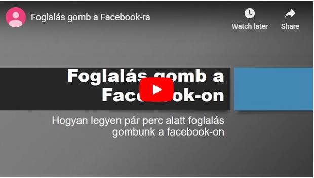 Beágyazott foglalás gomb a facebook-ra, az időpontmester online időpontfoglaló segítségével